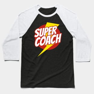 Super Coach - Funny Coaching Superhero - Lightning Edition Baseball T-Shirt